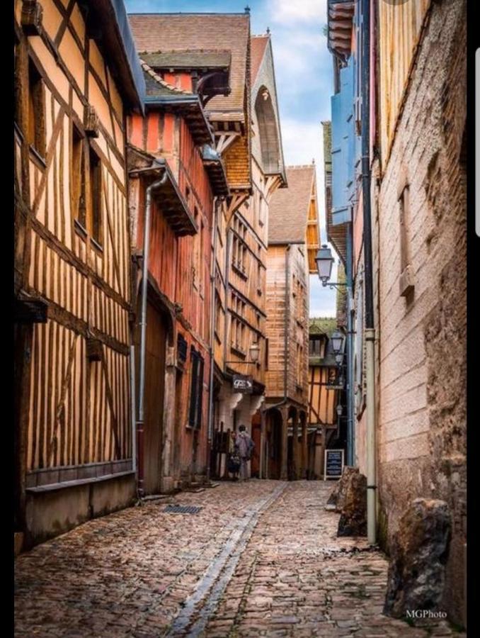 Coeur De Troyes T4 Terrasse 5Eme Etage Centre Ville Wifi Parking Exterior foto